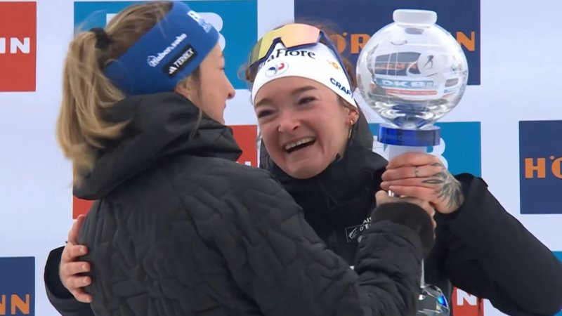 Franziska Preuß und Lou Jeanmonnot | Bild: BR24Sport Franziska Preuß und Lou Jeanmonnot