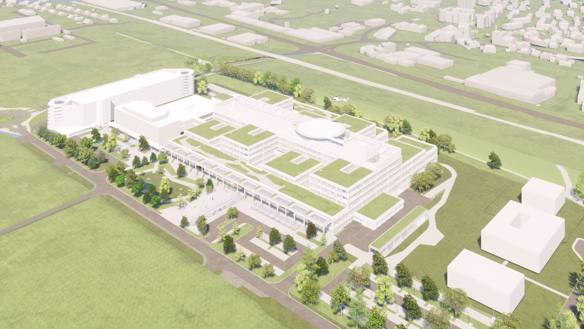 Erste Entwürfe der Architekten zeigen den geplanten Neubau des Klinikums in Coburg.