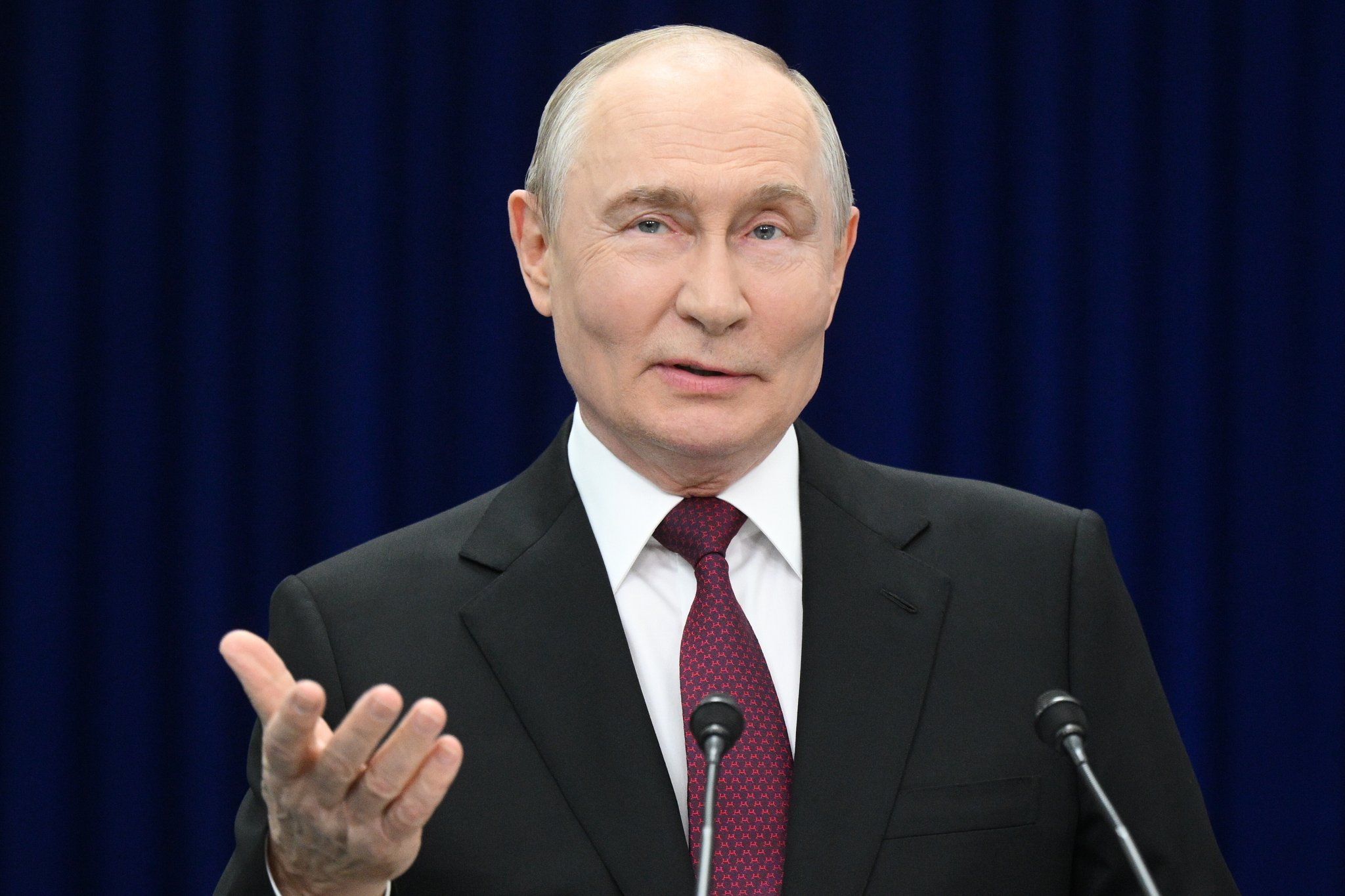 Putin äußert sich zu versuchtem Drohnen-Anschlag | Bild: picture alliance / TASS | Kristina Solovyova Putin äußert sich zu versuchtem Drohnen-Anschlag