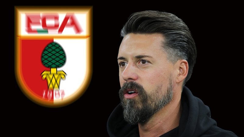 Sandro Wagner und Logo FC Augsburg (Fotomontage) | Bild: picture alliance / Wagner Sandro Wagner und Logo FC Augsburg (Fotomontage)