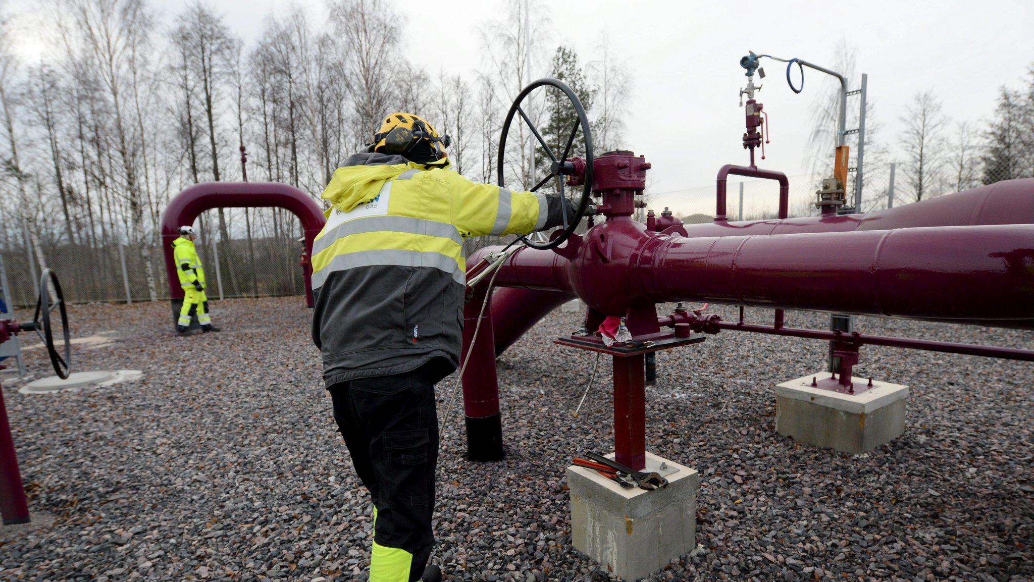 Die Kompressionsstation der Pipeline Balticconnector. Sie verbindet Finnland und Estland.