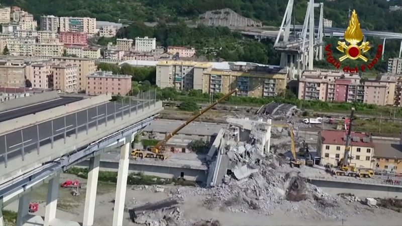 Vor fünf Jahren stürzte in Genua die Autobahnbrücke Ponte Morandi ein und riss Autos und Lastwagen in die Tiefe. 43 Menschen starben. Heute wurde an sie erinnert.