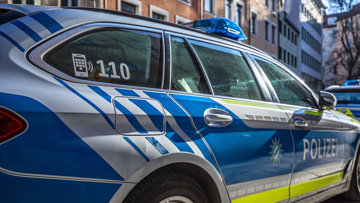 Polizeiauto in Münchner Innenstadt