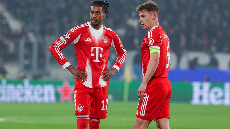 Michael Olise (links) und Joshua Kimmich | Bild: picture alliance / ZUMAPRESS.com | Fabrizio Carabelli Michael Olise (links) und Joshua Kimmich
