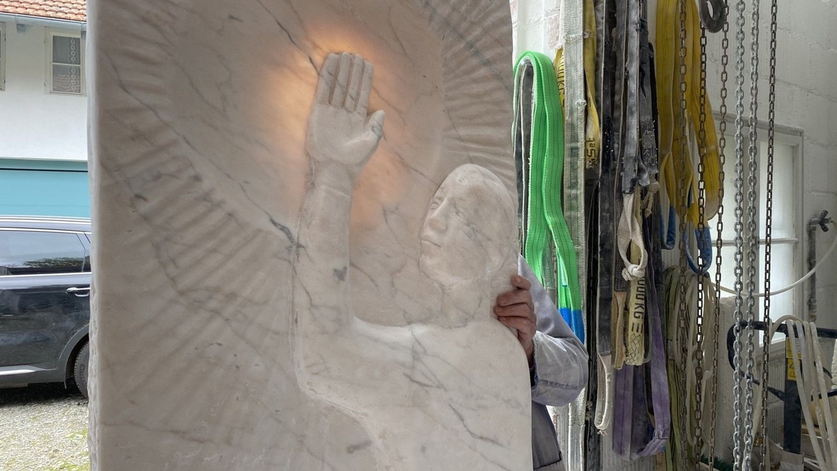 Die Stele des lokalen Künstlers Franz Hämmerle wird im Frühjahr in Italien aufgestellt. 