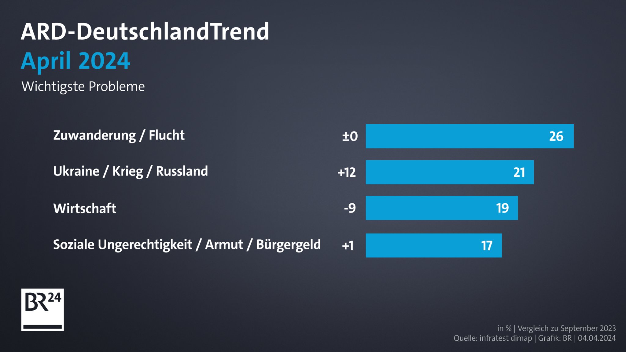 Grafik: Wichtigste Probleme.