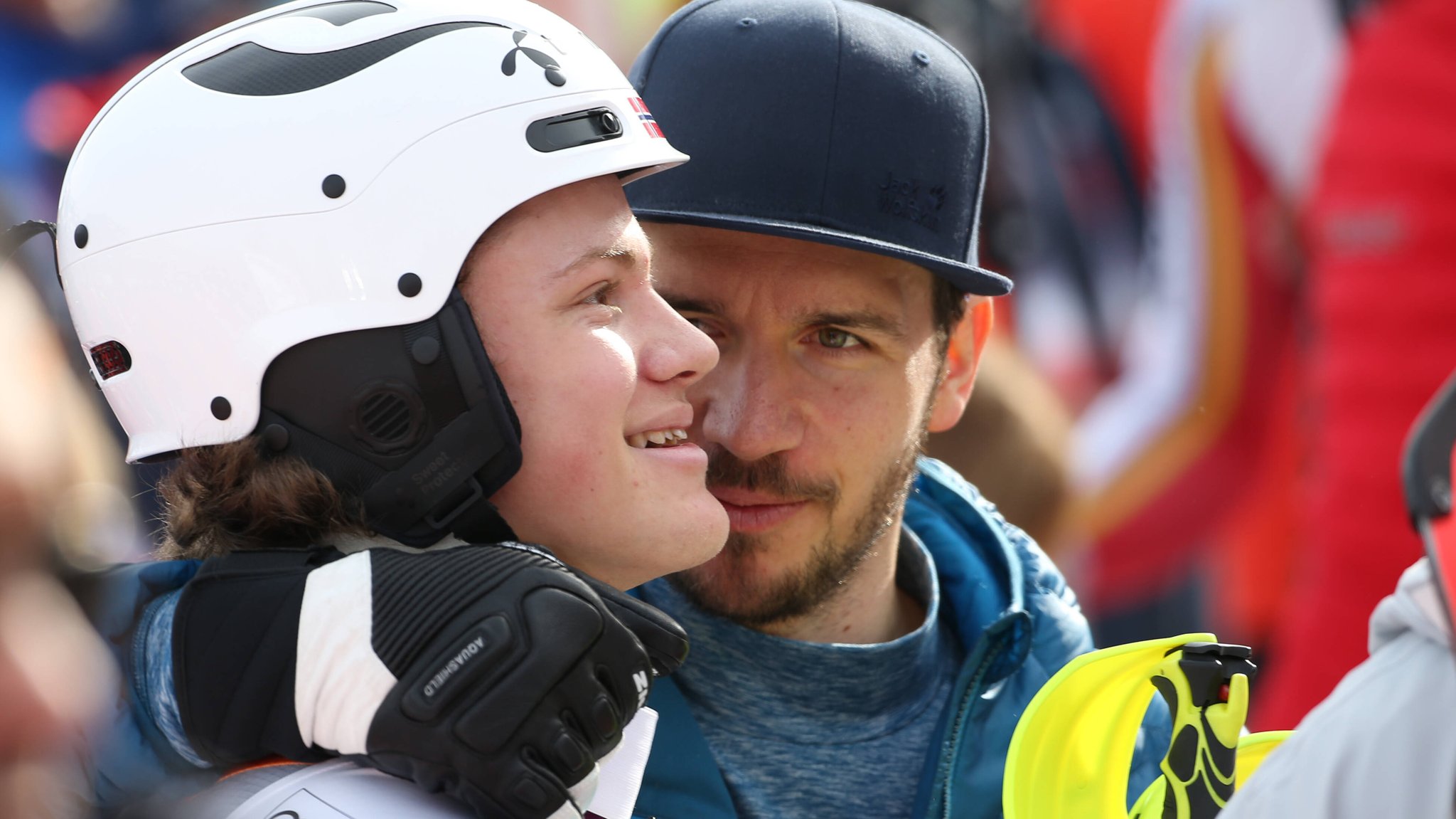 Lucas Braathen (l.) und Felix Neureuther