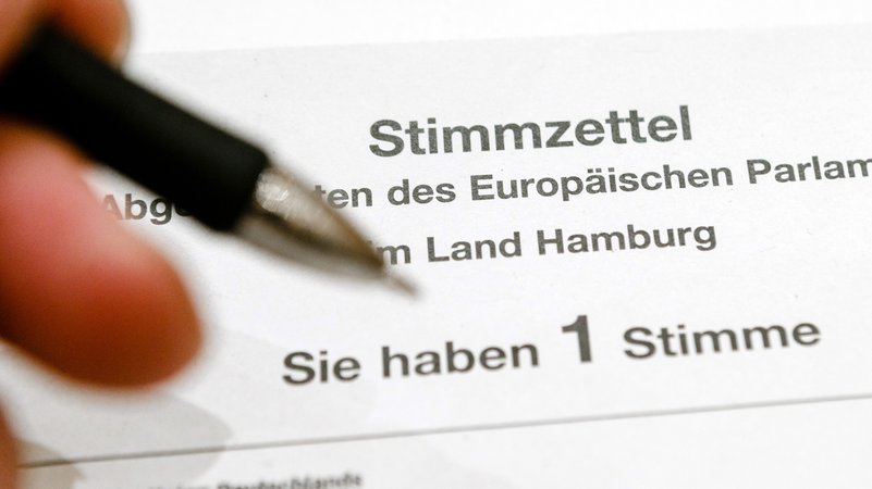 Symbolbild: Europawahl-Stimmzettel | Bild: picture alliance / dpa | Markus Scholz Symbolbild: Europawahl-Stimmzettel