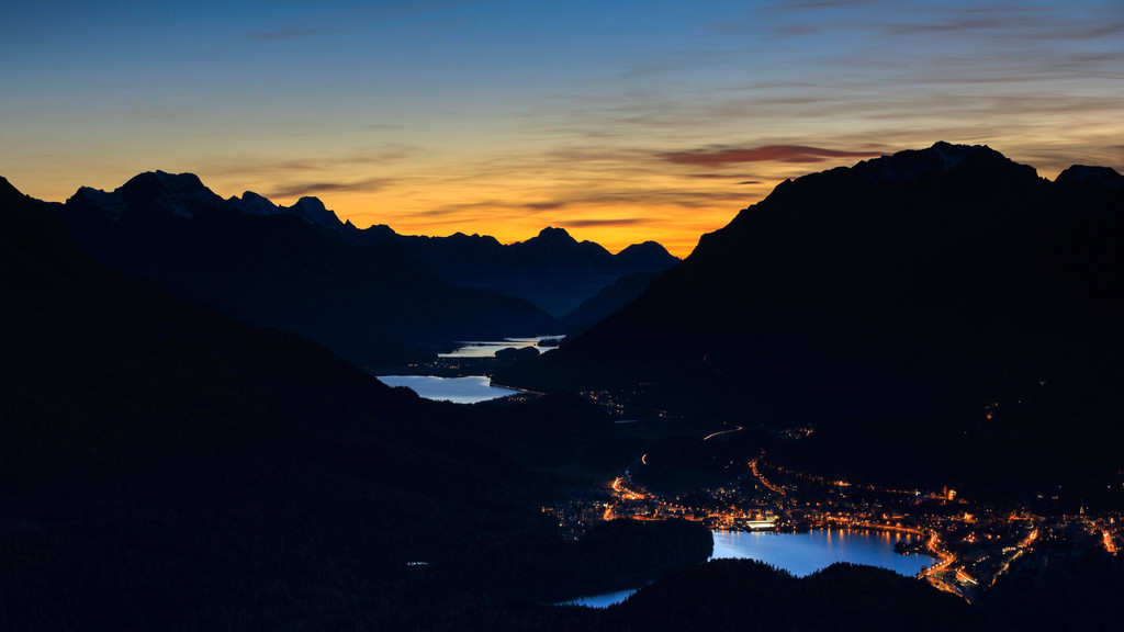 Sonnenuntergang in den Alpen