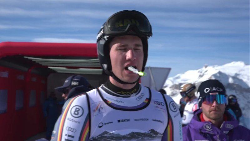 Luis Vogt vor der Abfahrt in Crans Montana | Bild: Bayerischer Rundfunk Luis Vogt vor der Abfahrt in Crans Montana