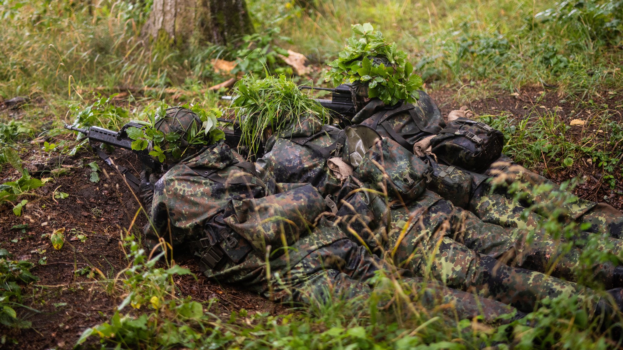 Reservisten bei der Abschlussübung zum Projekt "Ungediente für die Reserve" des Landeskommandos Baden-Württemberg.