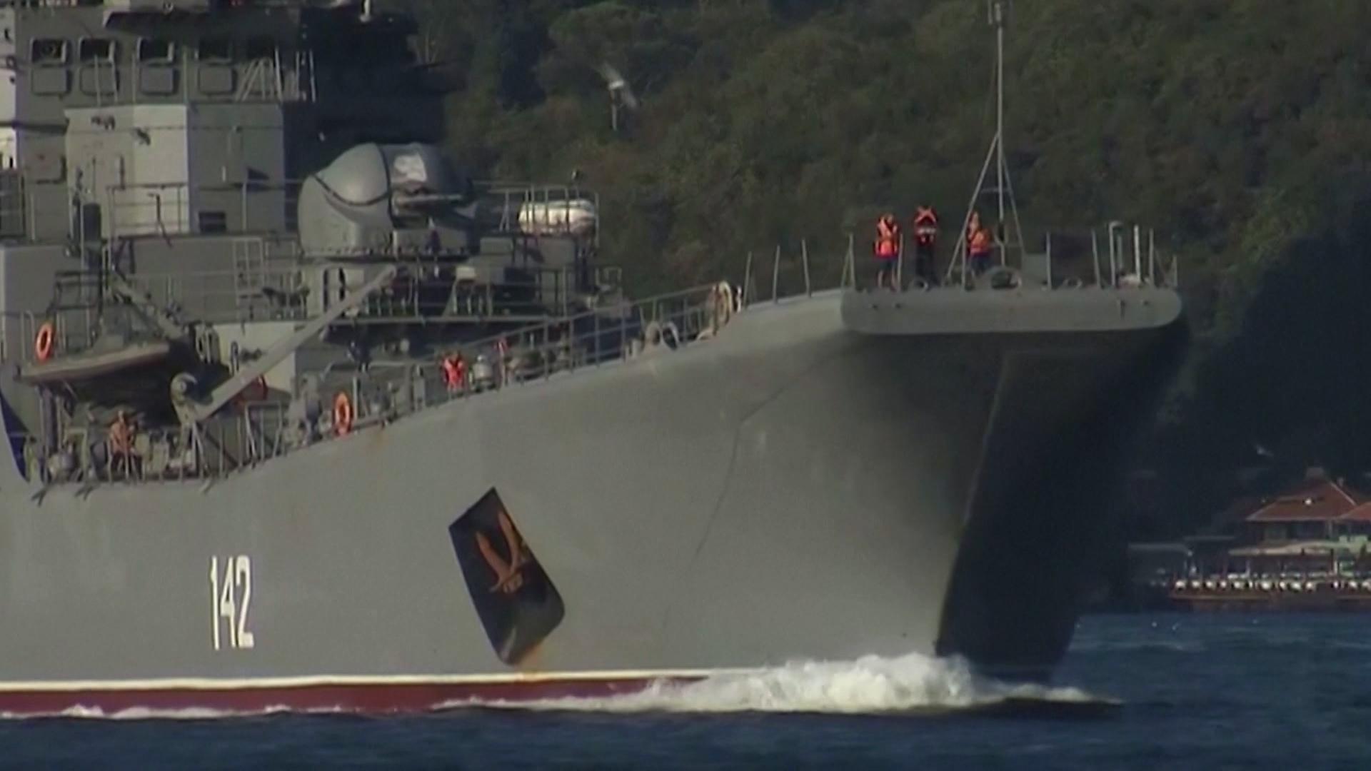 Die ukrainische Luftwaffe meldet die Zerstörung eines russischen Kriegsschiffes der Schwarzmeerflotte.