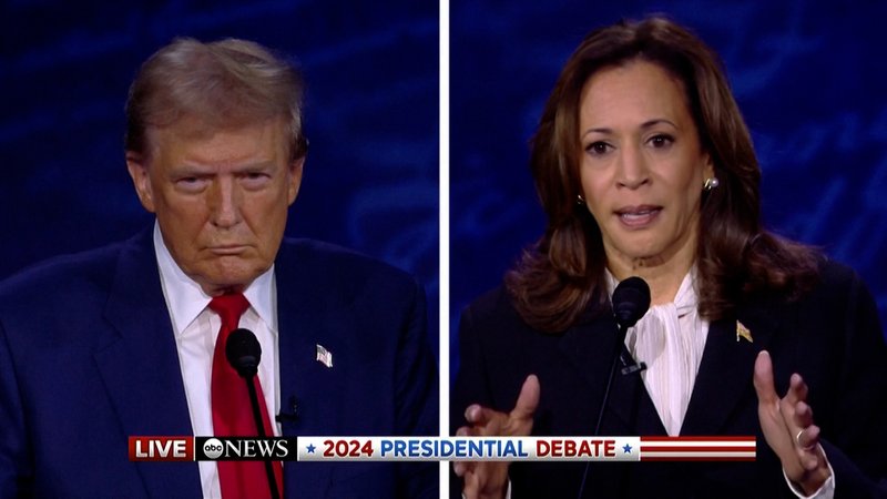 Trump und Harris im TV-Duell | Bild: Bayerischer Rundfunk 2024 Trump und Harris im TV-Duell