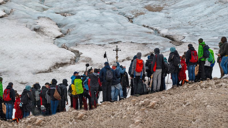 Trauerfeier für sterbenden Zugspitz-Gletscher