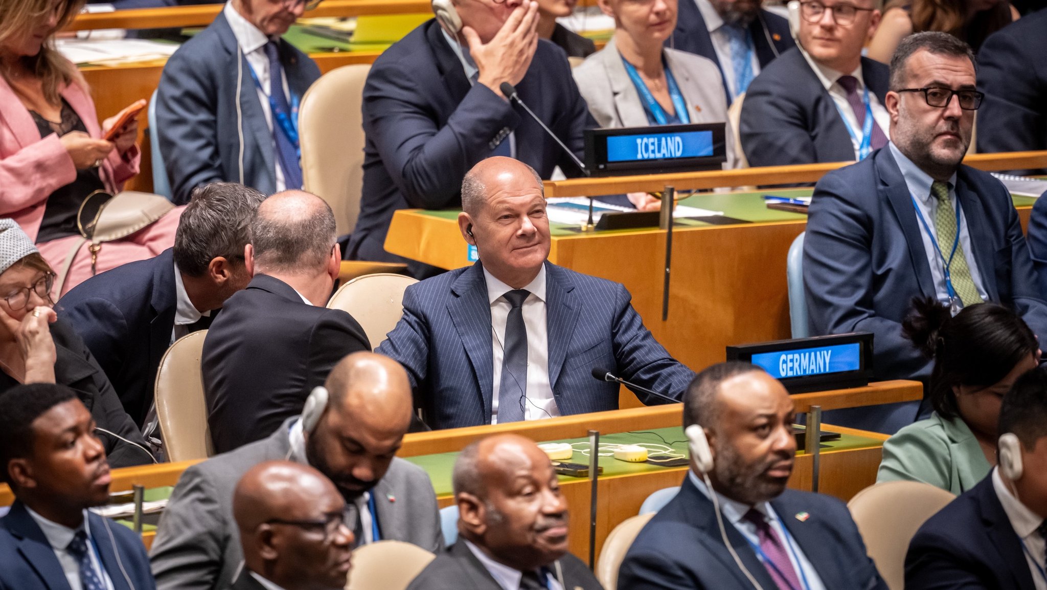 Bundeskanzler Scholz bei der Diskussion um den UN-Zukunftspakt in der Vollversammlung der Vereinten Nationen