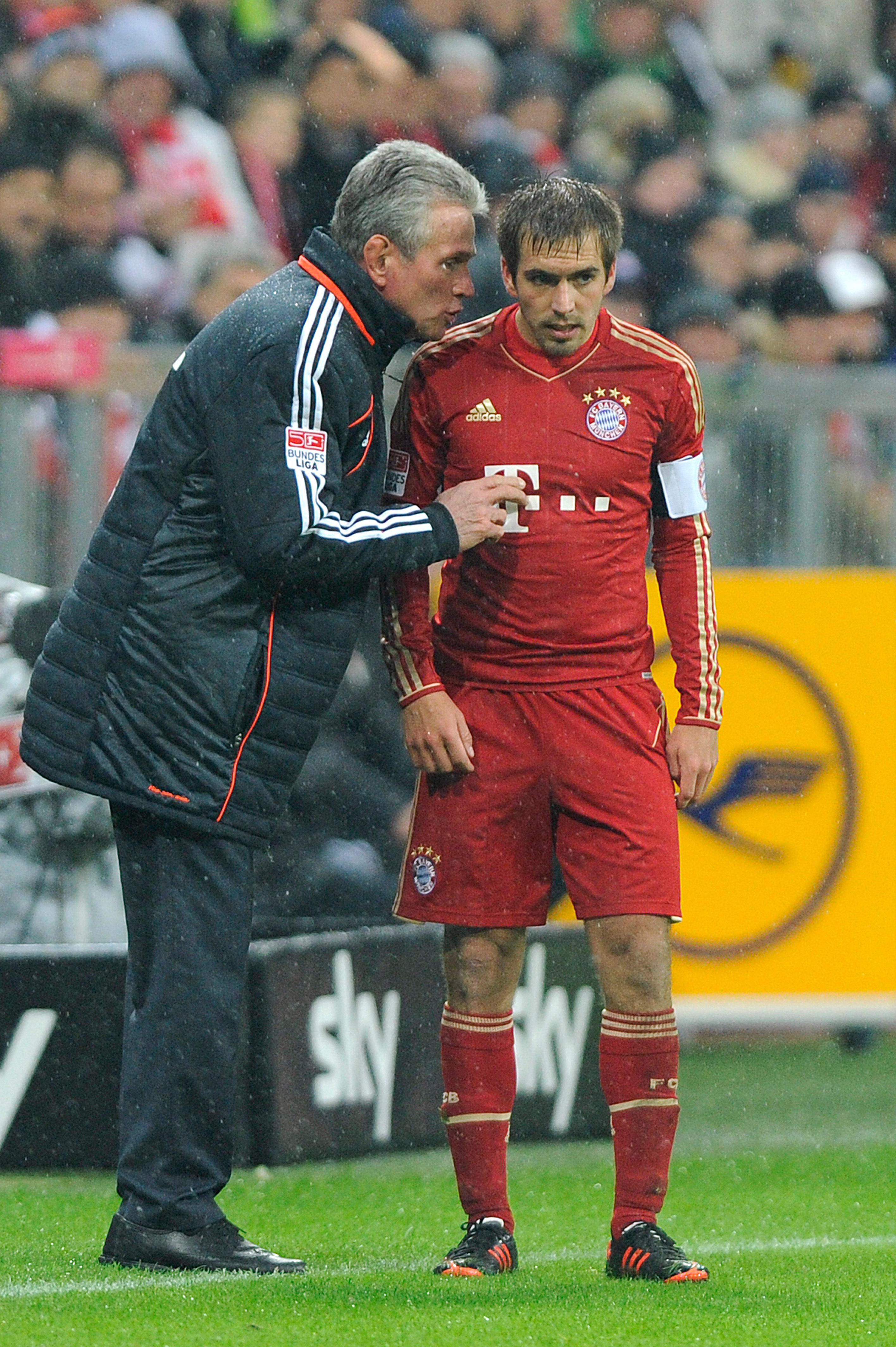 Jupp Heynckes (links) im Gespräch mit Philipp Lahm