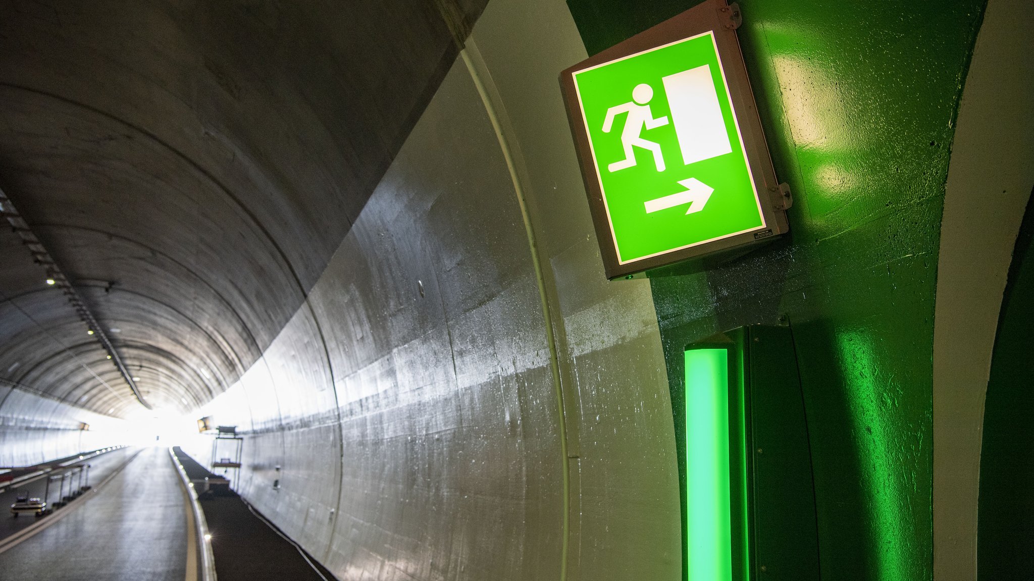 Ein Notausgang in einem Tunnel in Küssnacht am Rigi.