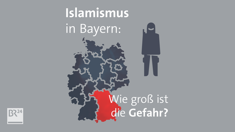 Piktogramm Islamist neben Deutschland-Karte