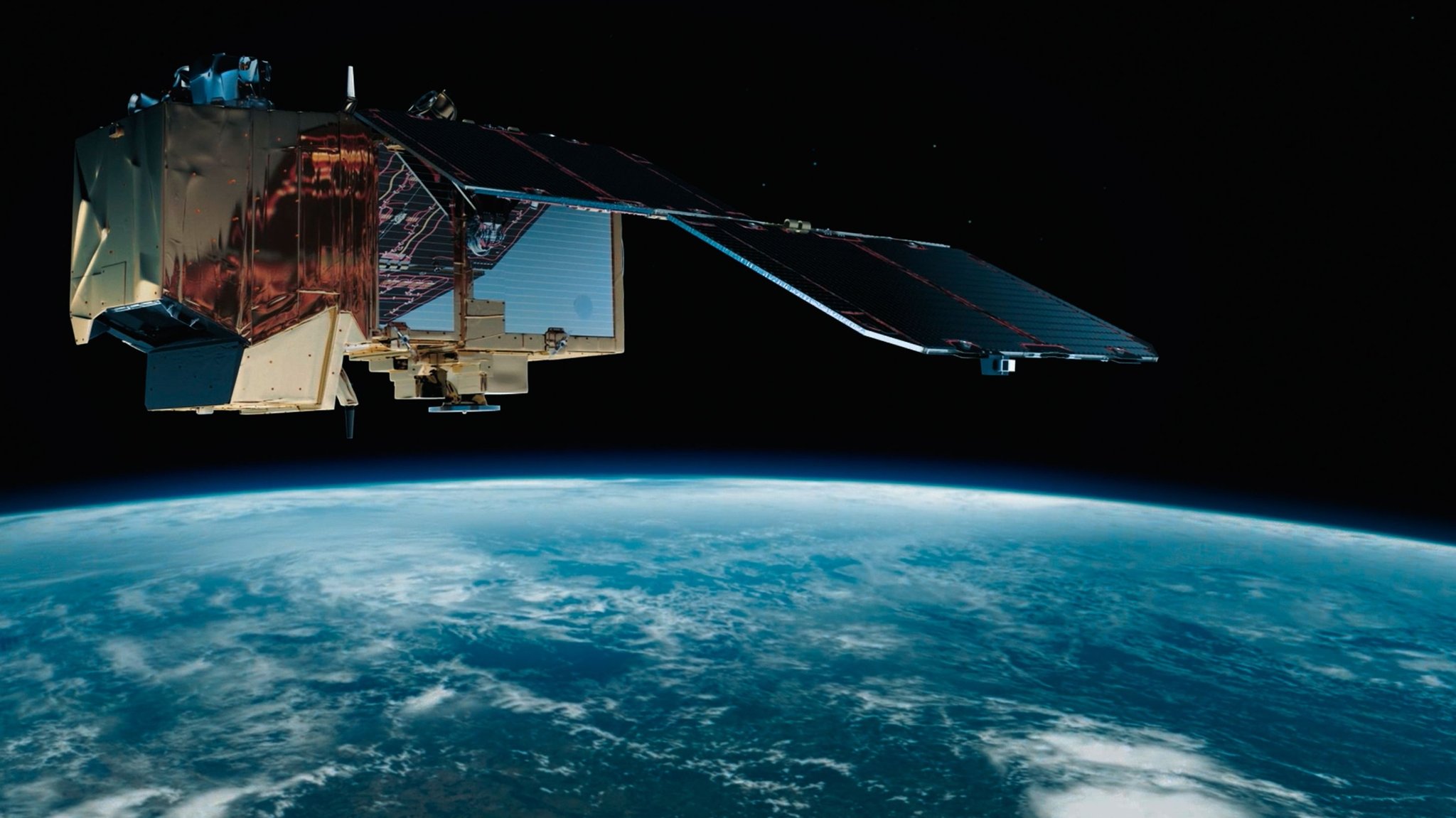 Satellit im Weltraum