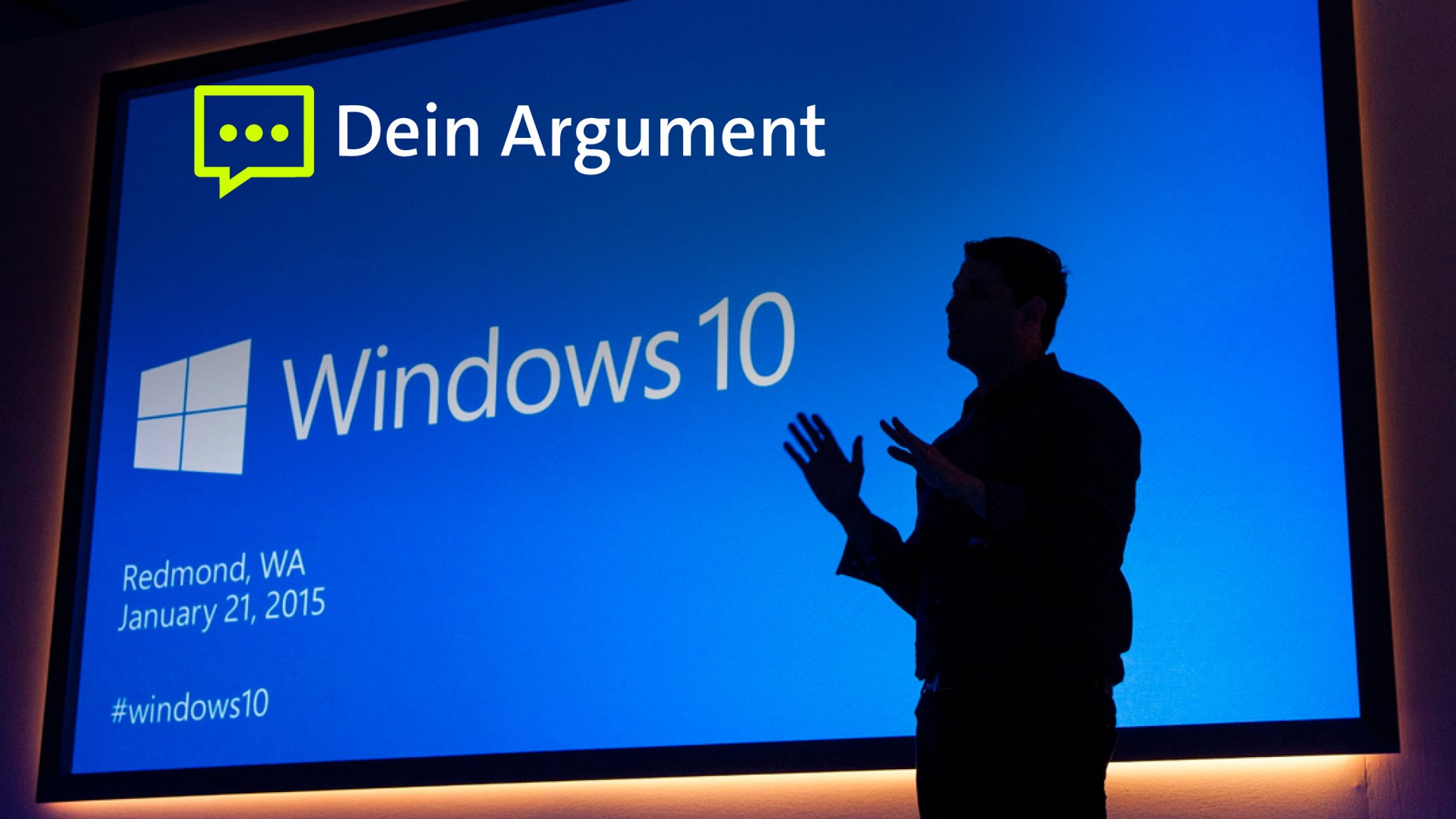 Microsoft Executive Vice President Terry Myerson präsentiert im Januar 2015 das damals noch taufrische Windows 10.