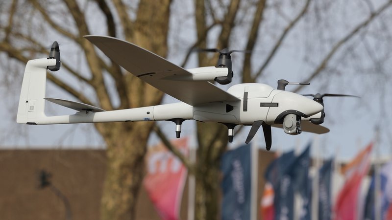 Drohne von Quantum Systems | Bild: picture alliance/dpa | David Young Drohne von Quantum Systems