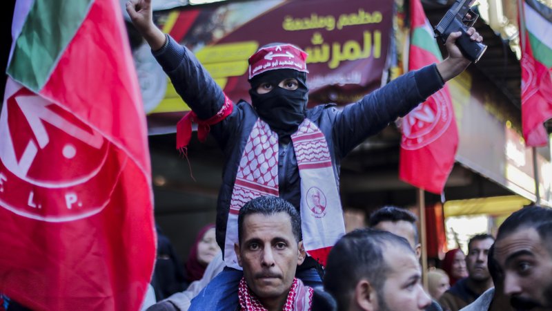 Kundgebung der "Volksfront zur Befreiung Palästinas" in Gaza (Archivbild) | Bild: pa/dpa/ Mahmoud Issa Kundgebung der "Volksfront zur Befreiung Palästinas" in Gaza (Archivbild)