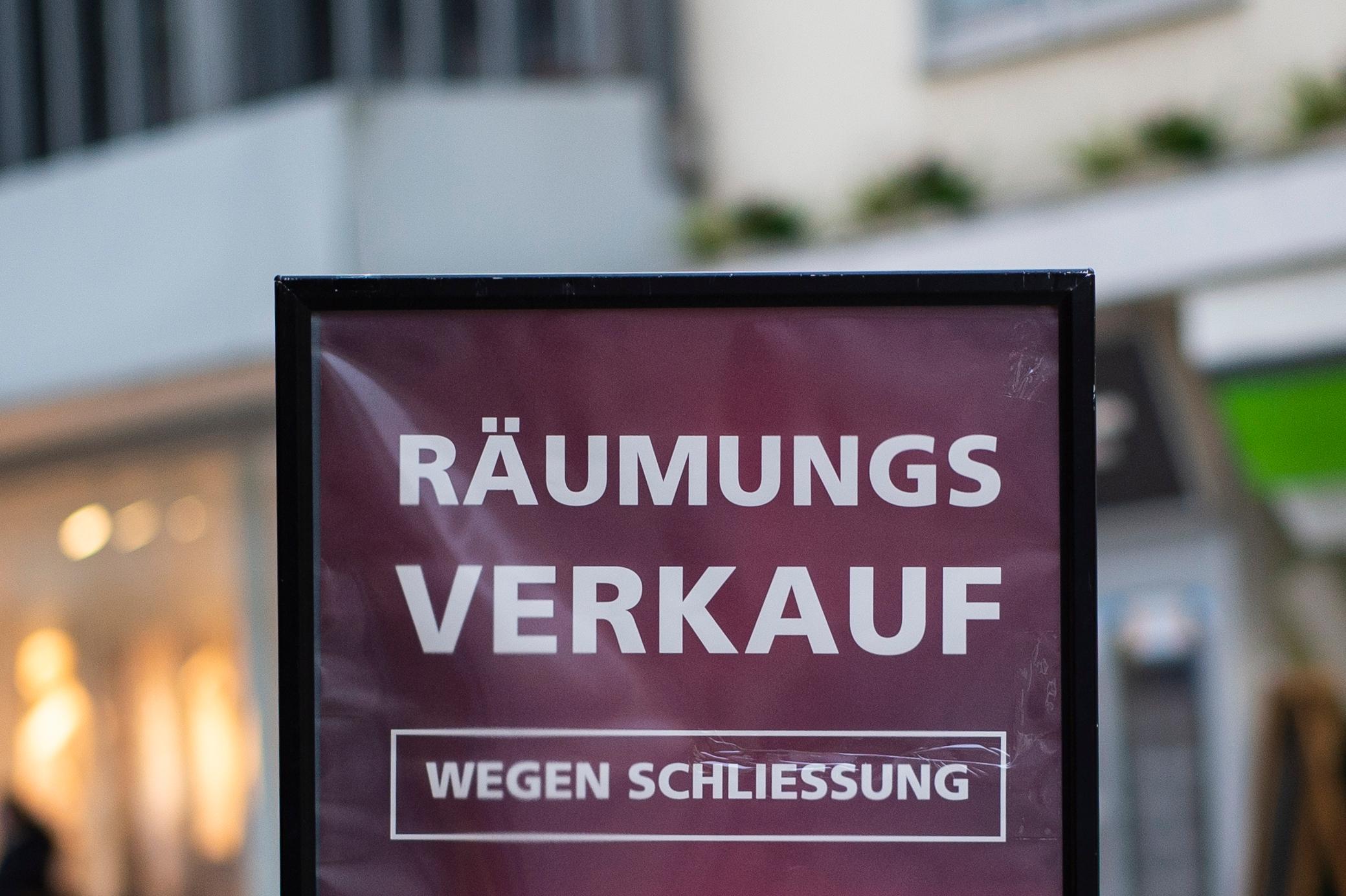 Symbolbild: Räumungsverkauf wegen Schließung.
