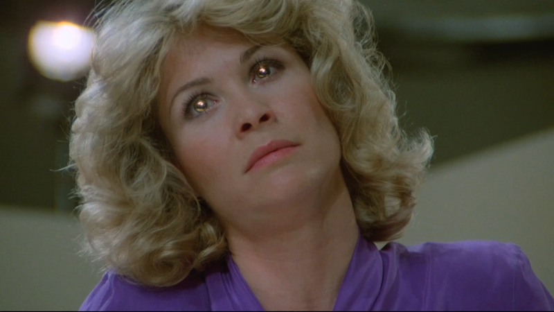 Besessen: Dee Wallace Stone in "The Howling - Das Tier" von 1981 (Filmszene).