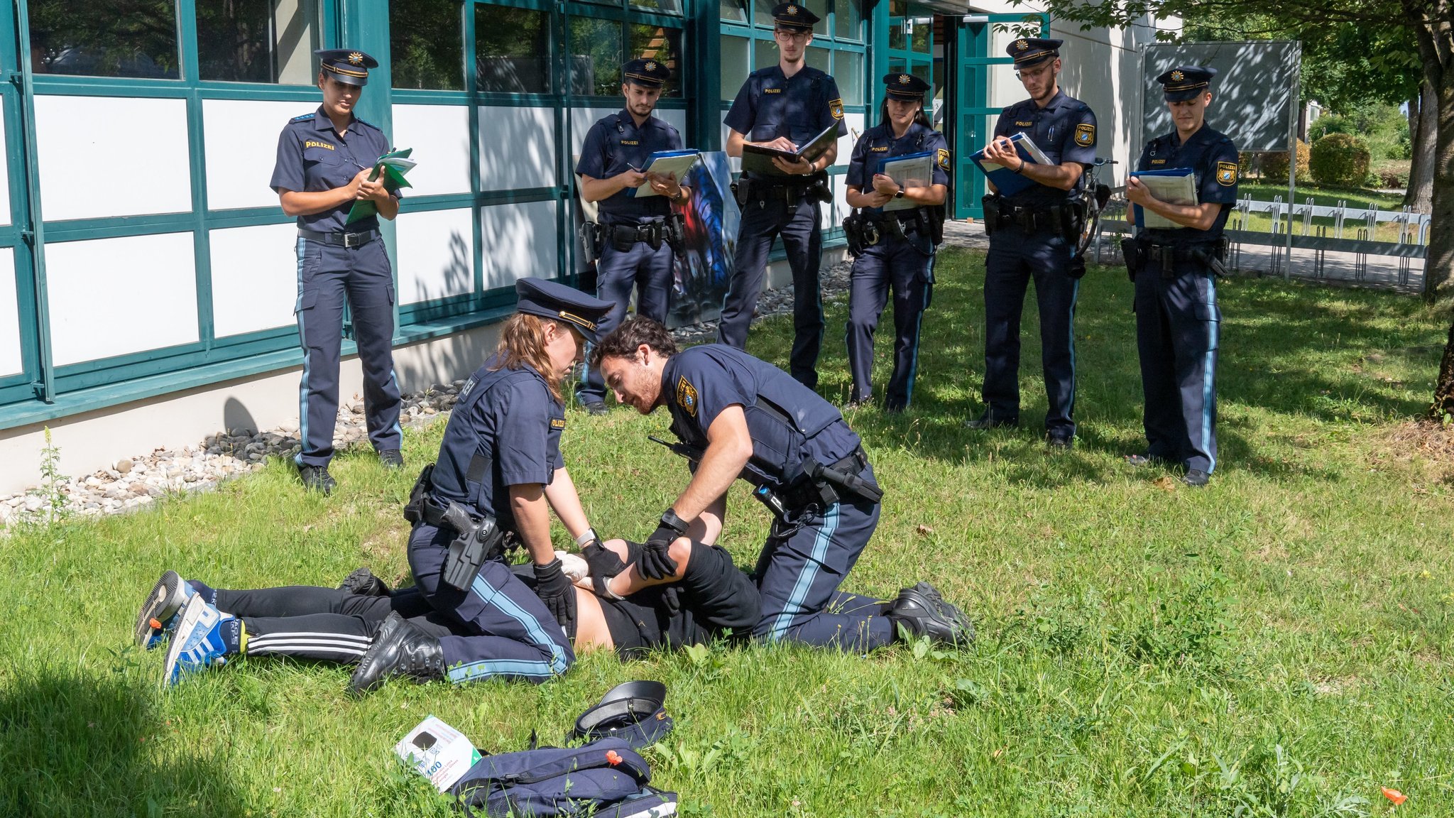 Polizei-Übung in Königsbrunn.