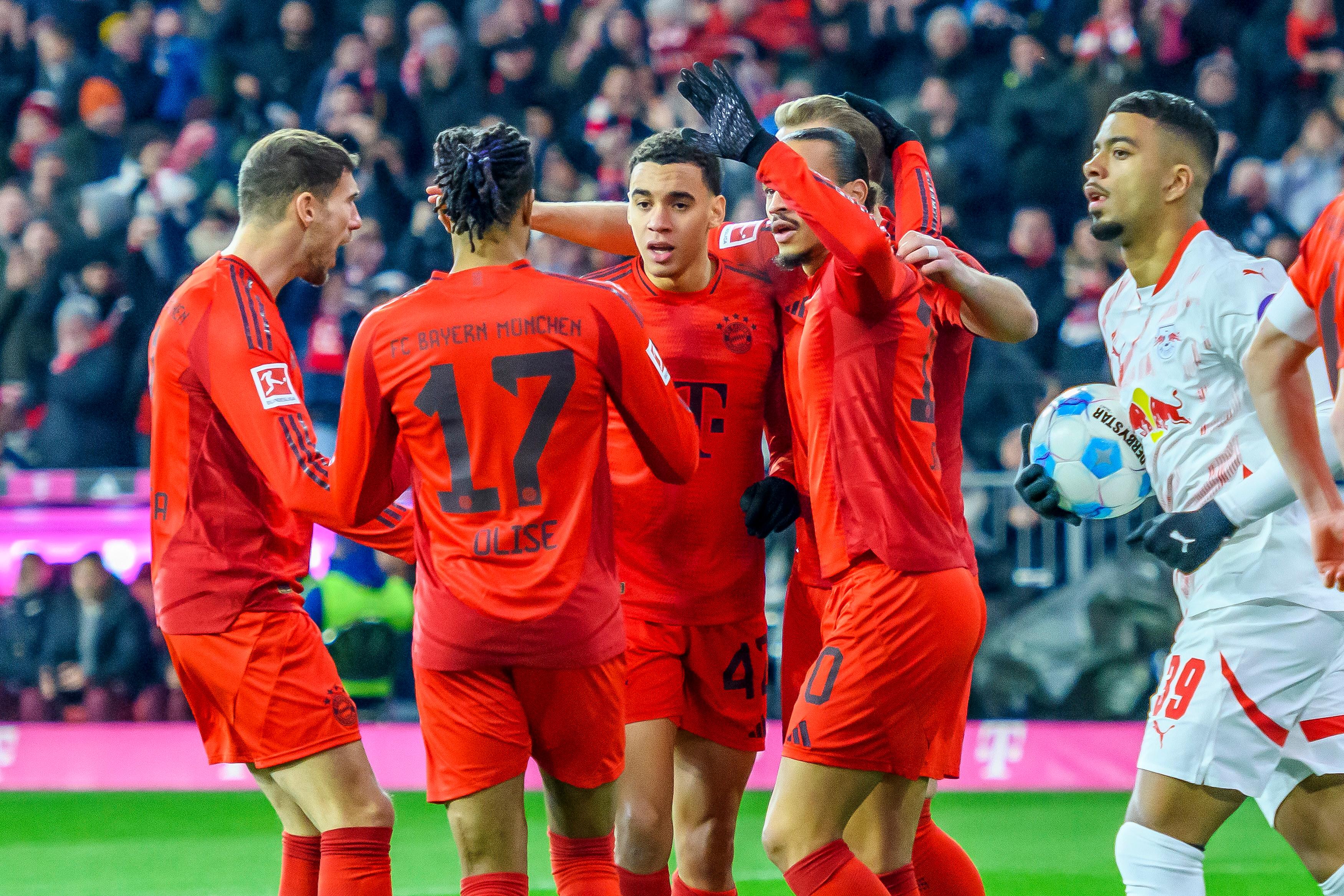 Jubel nach dem Tor zum 1:0 durch Jamal Musiala