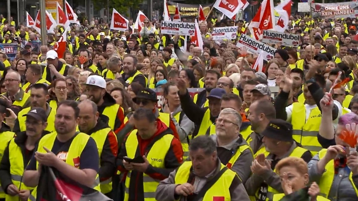 Bayernweite Streiks im Handel – Kundgebung in Nürnberg