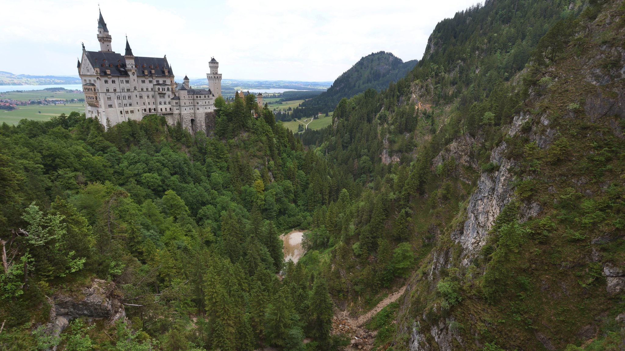 Blick in die Pöllatschlucht unterhalb von Schloss Neuschwanstein