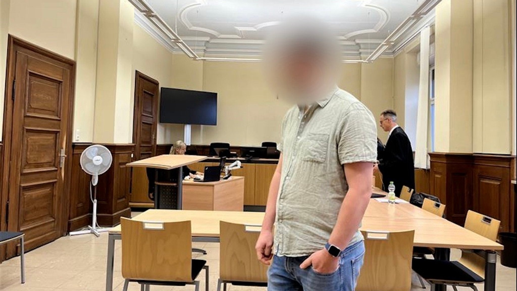 Pro-Atomkraft-Aktivist Andreas Fichtner im Amtsgericht Schweinfurt. 