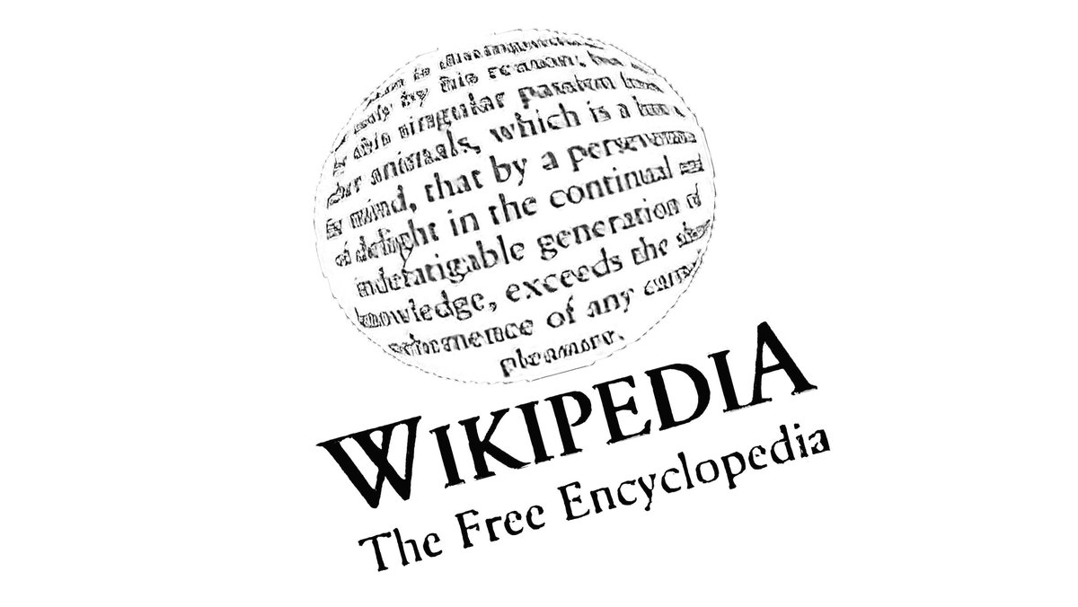 Illustration: Rotated to left, Wikipedia Logo 20011, Internet, Historic Logo from 0011 