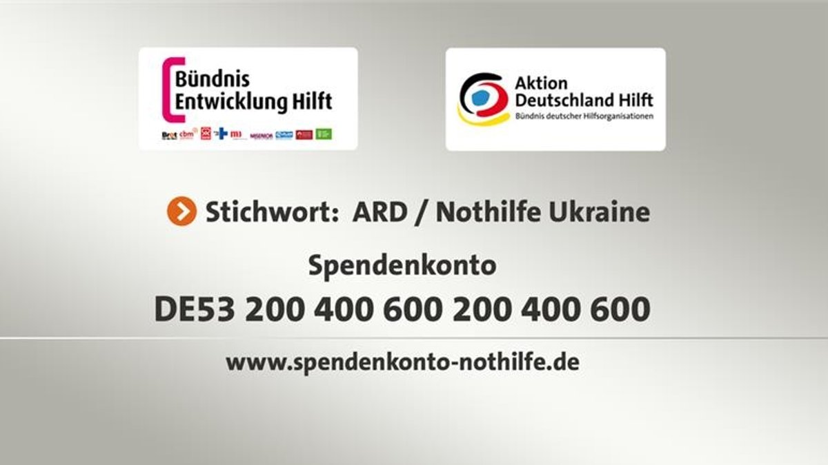 Das Spendenkonto der ARD/Nothilfe Ukraine