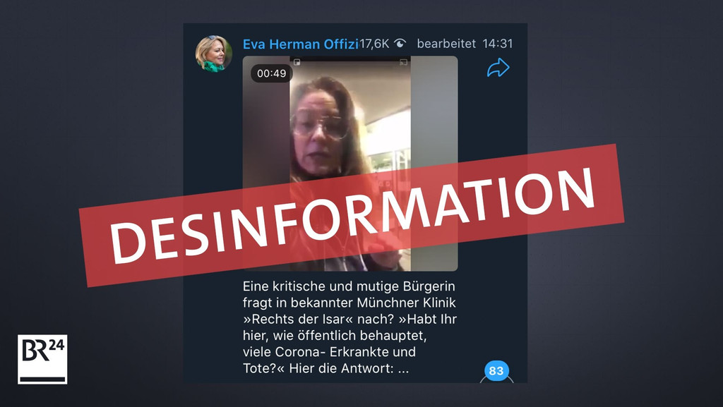 Klinikum Rechts der Isar widerspricht Fake-Video, das u.a. über Telegram Kanal der rechten Bloggerin Eva Herman geteilt wird