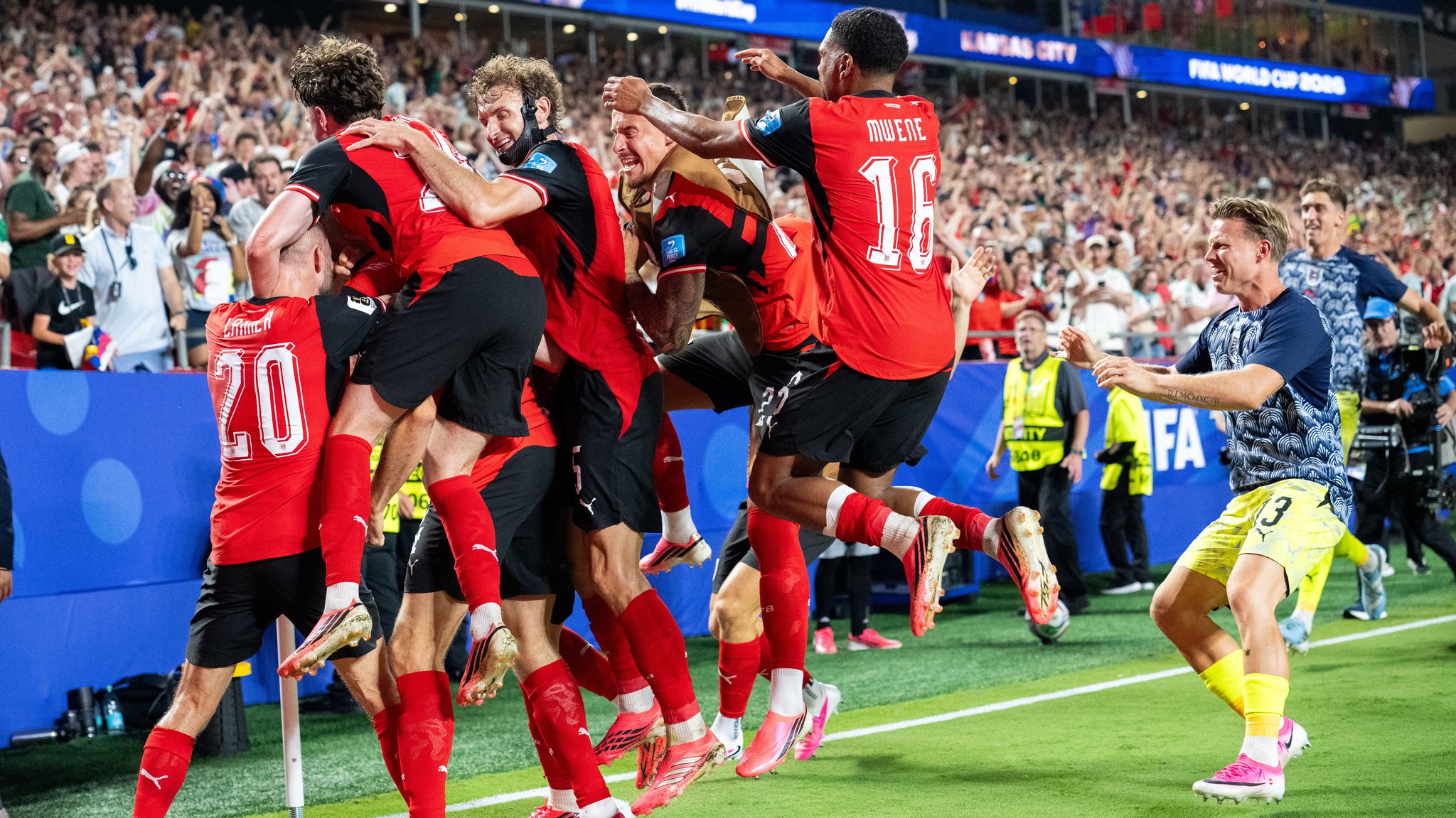 Österreichischer Jubel nach dem 3:3