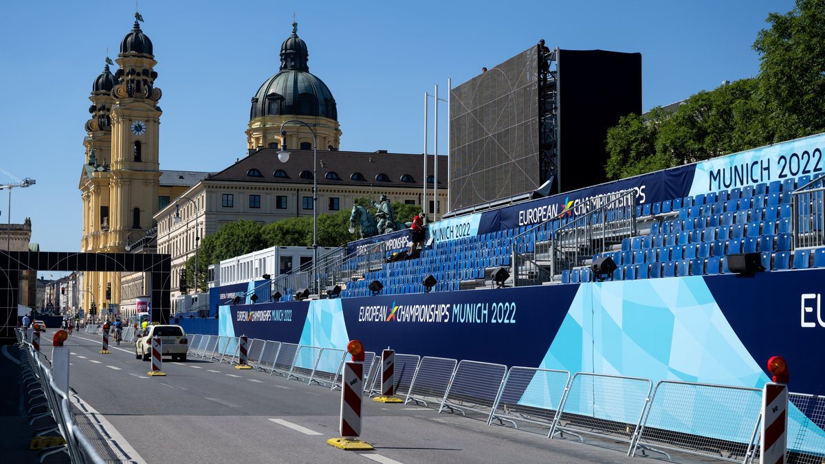 Am Odensplatz ist unter anderem der Zielbereich für das Straßenradfahren während der European Championships 2022. 