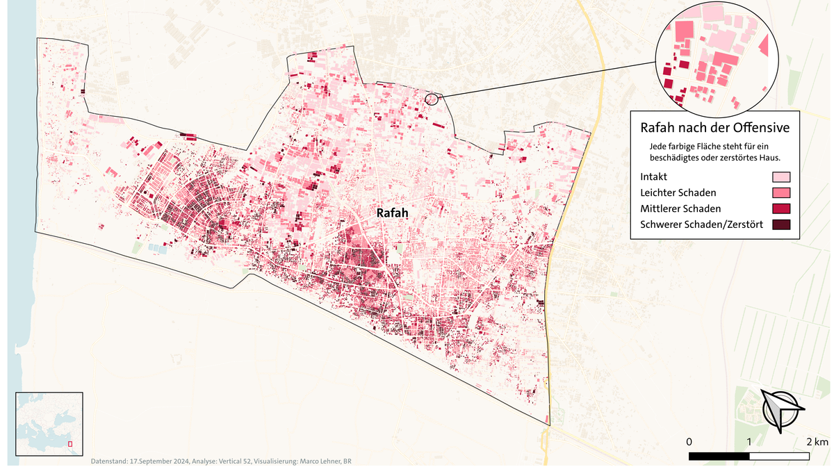Zerstörung in Rafah | Bild: BR Zerstörung in Rafah