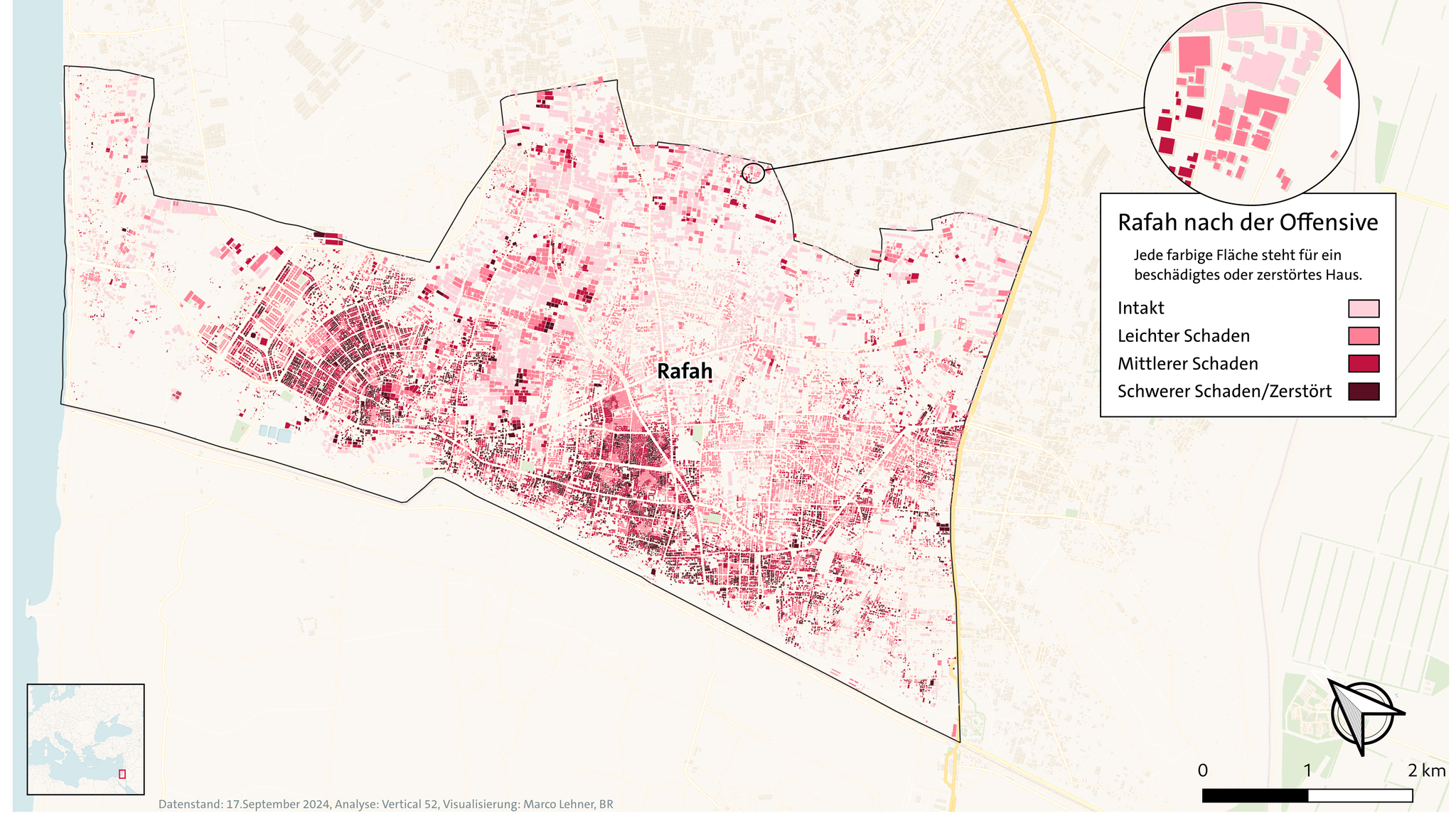 Zerstörung in Rafah