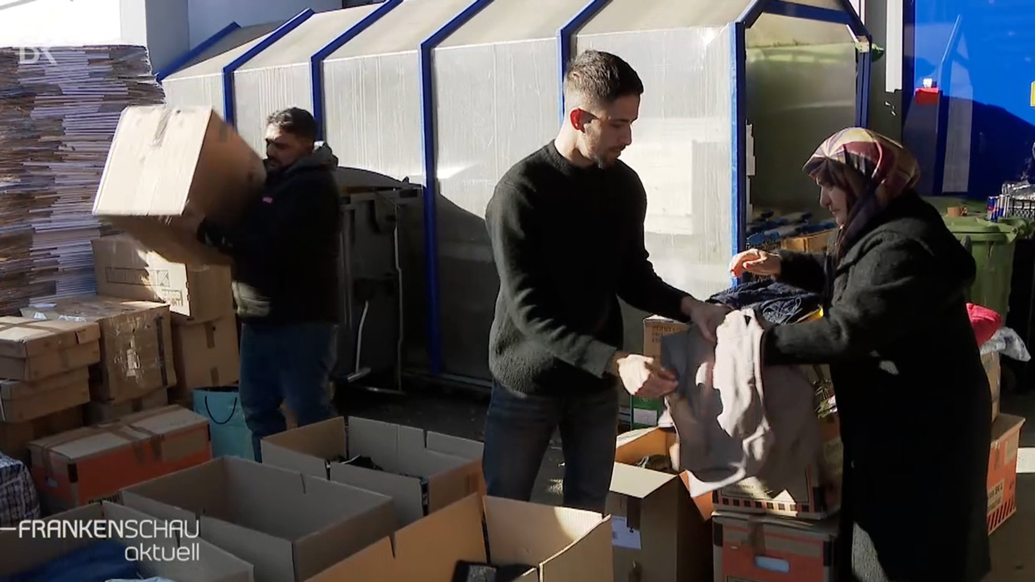 Spendenaktion für die Erdbebenopfer in Nürnberg.