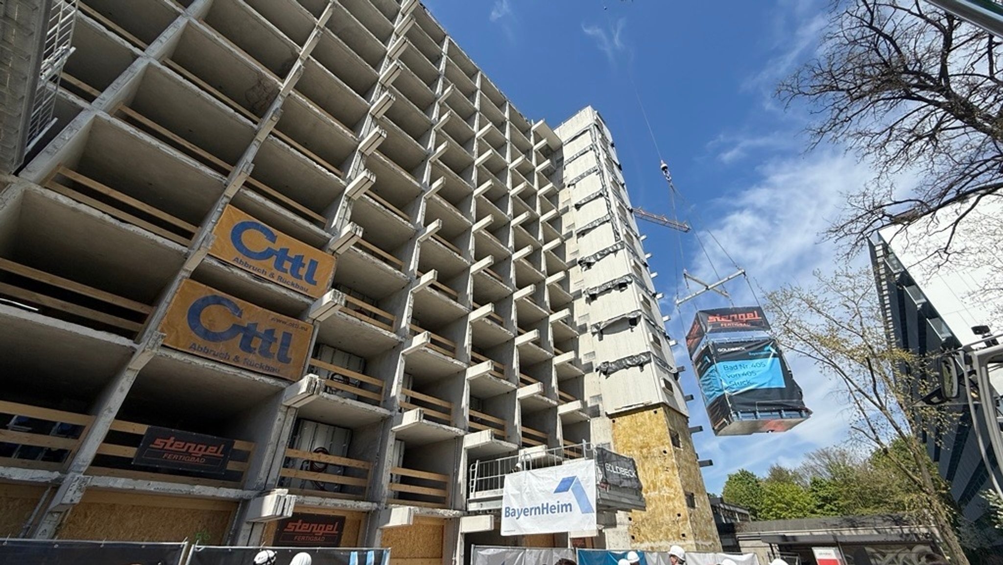 Baustelle in der Münchner Studentenstadt 