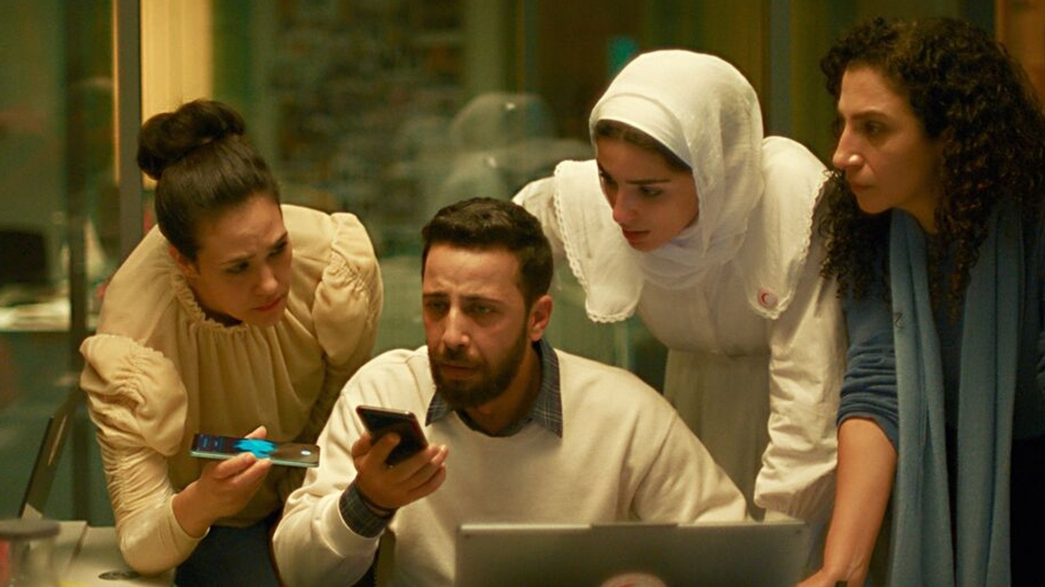 Szene aus dem Film "Die Stimme von Hind Rajab".