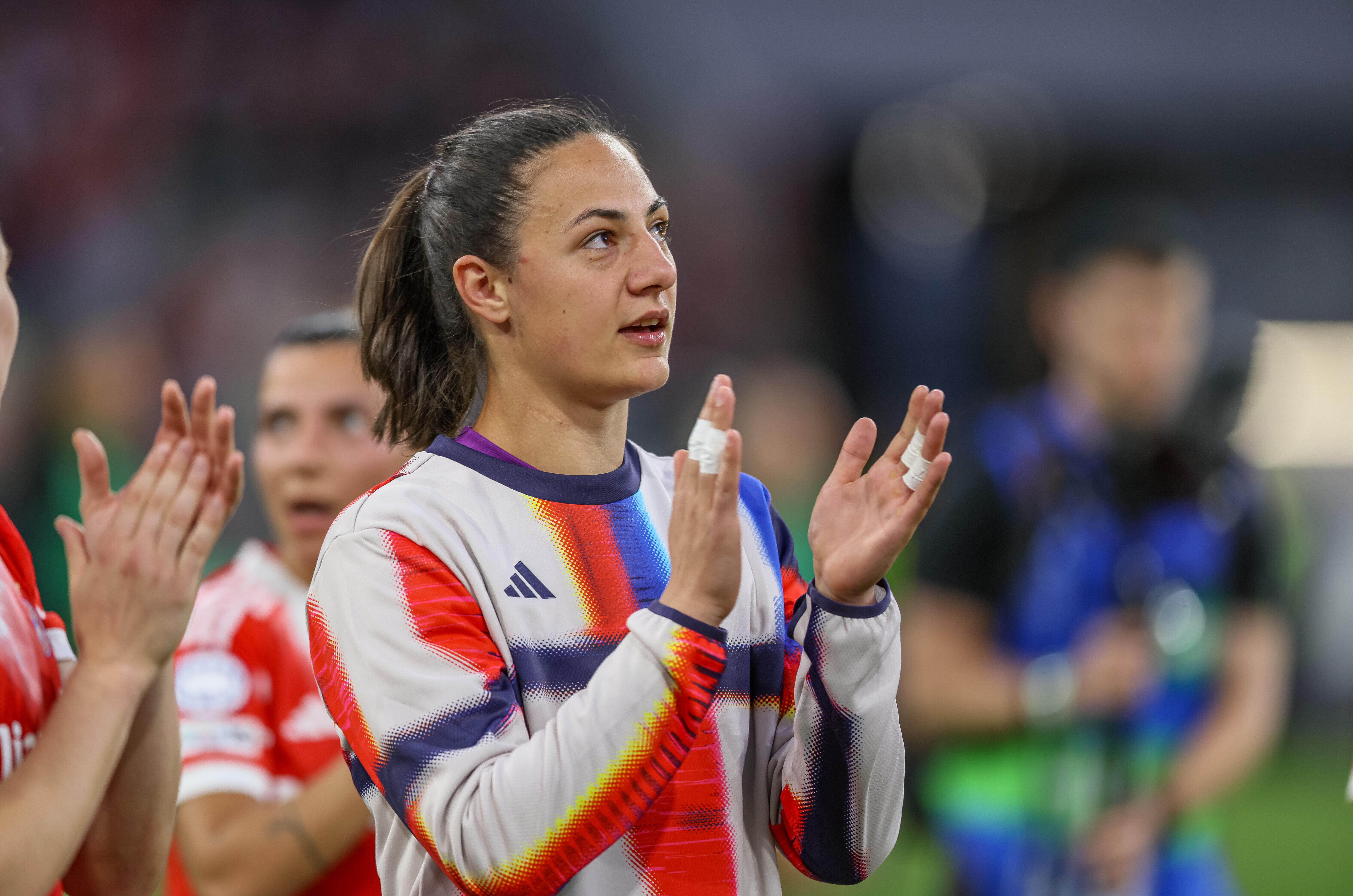 Maria Luisa Grohs nach dem Champions League Spiel gegen den FC Barcelona