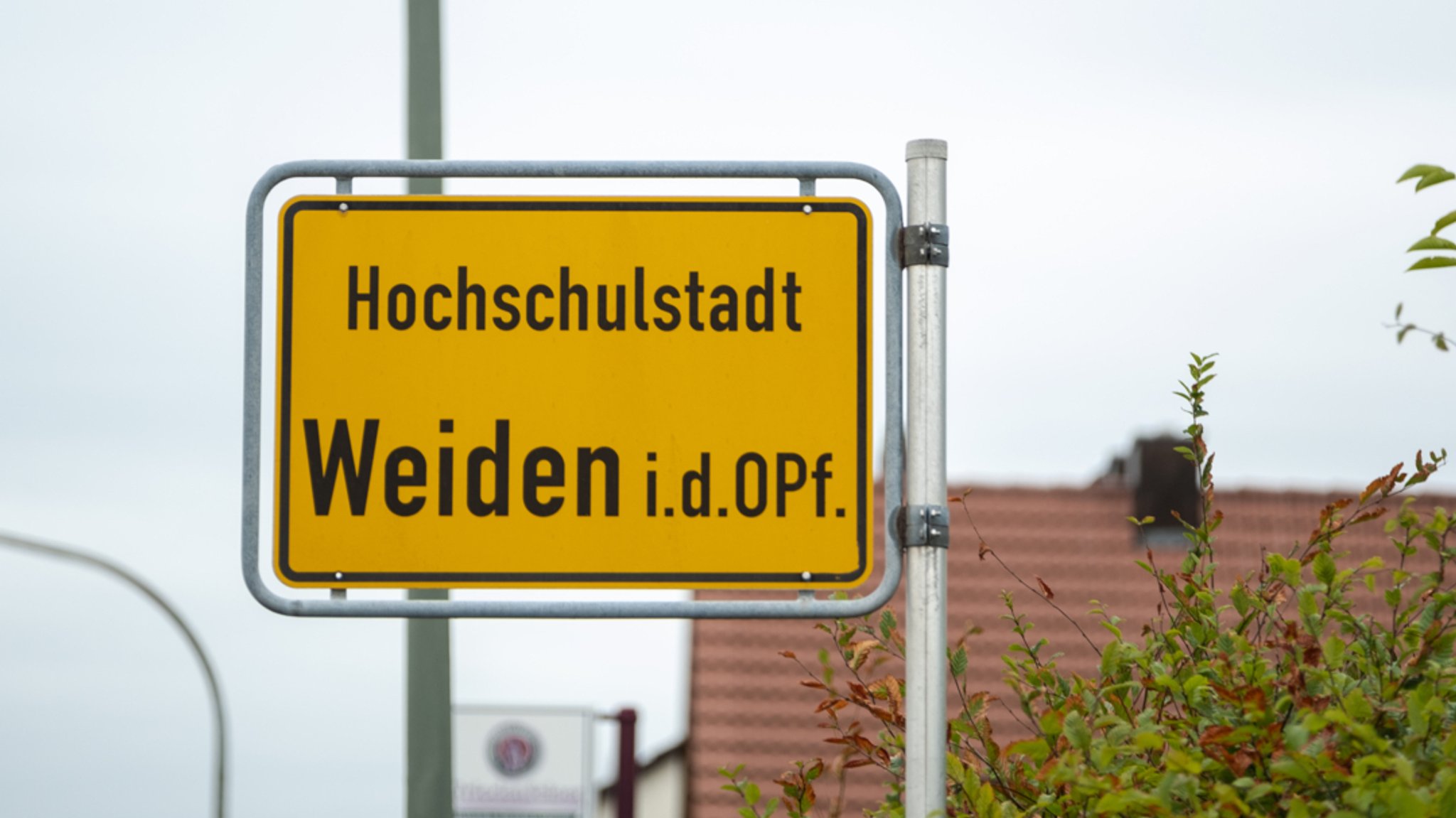 Ortsschild der Stadt Weiden