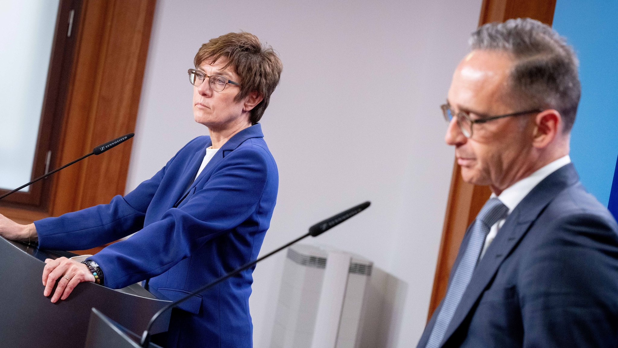 Außenminister Heiko Maas (r.) und Verteidigungsministerin Annegret Kramp-Karrenbauer