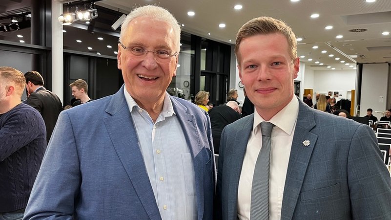 Joachim Herrmann und Manuel Ostermann. | Bild: BR / Oliver Mayer-Rüth Joachim Herrmann und Manuel Ostermann.