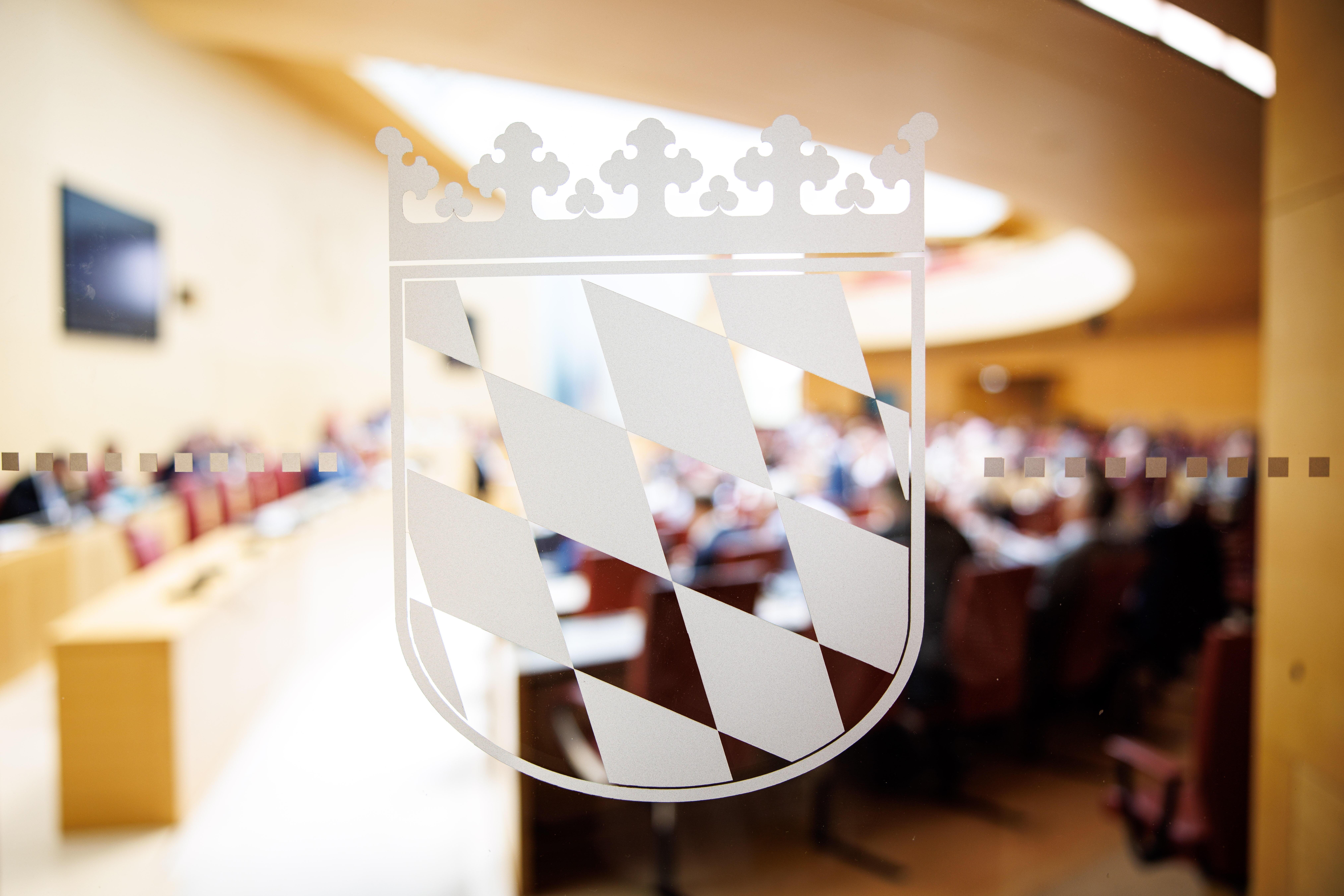 Blick in den Plenarsaal des Bayerischen Landtags