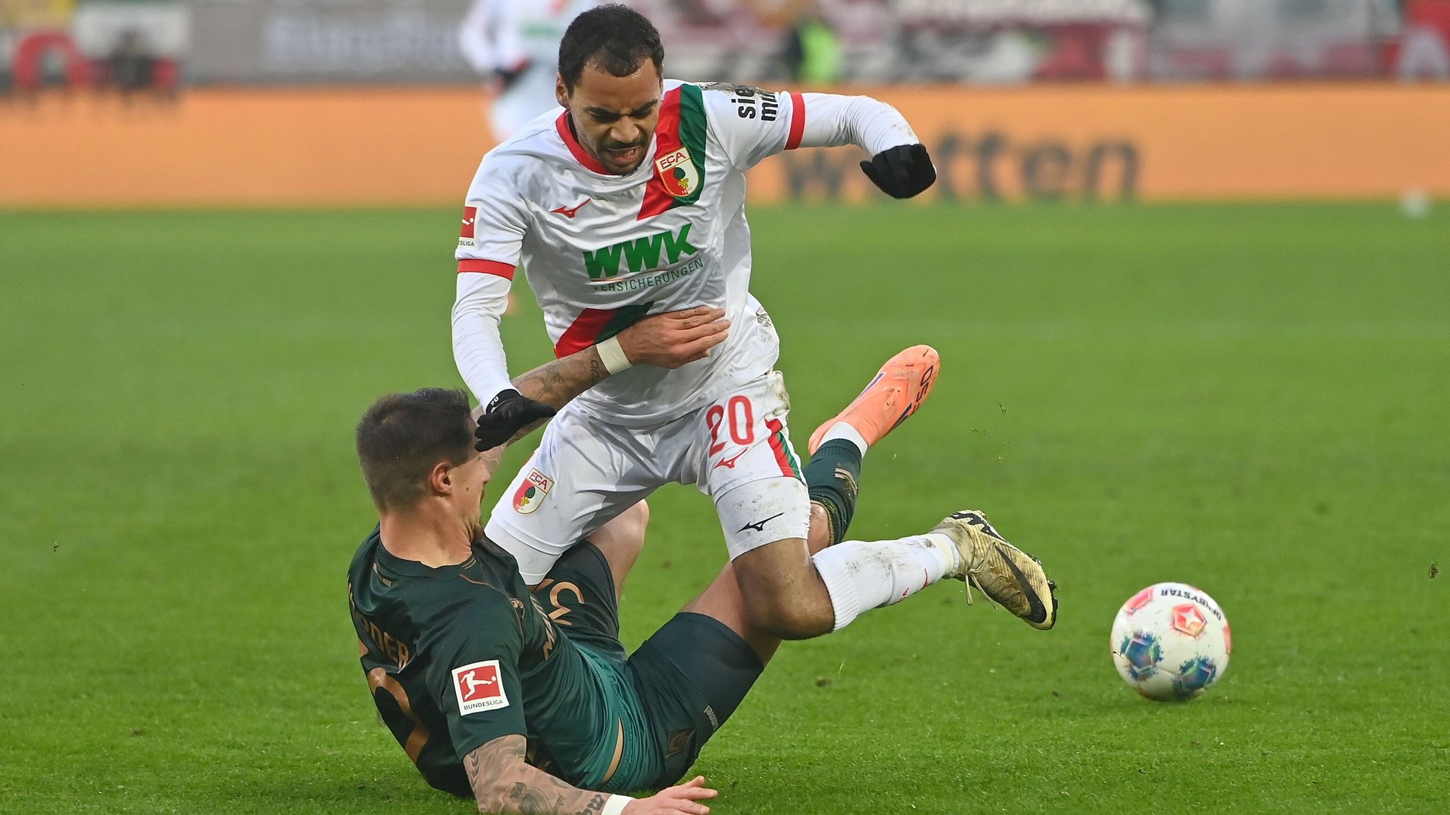 Spielszene FC Augsburg- Werder Bremen