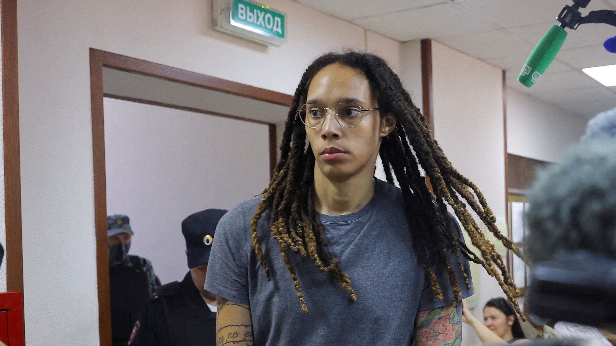 Brittney Griner bei ihrem Prozess in Moskau